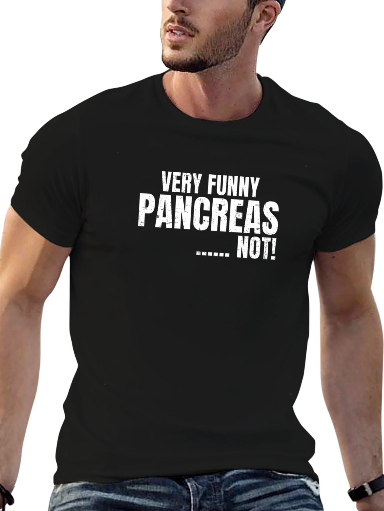 Funny Pancreas Graphic T-Shirt - Black