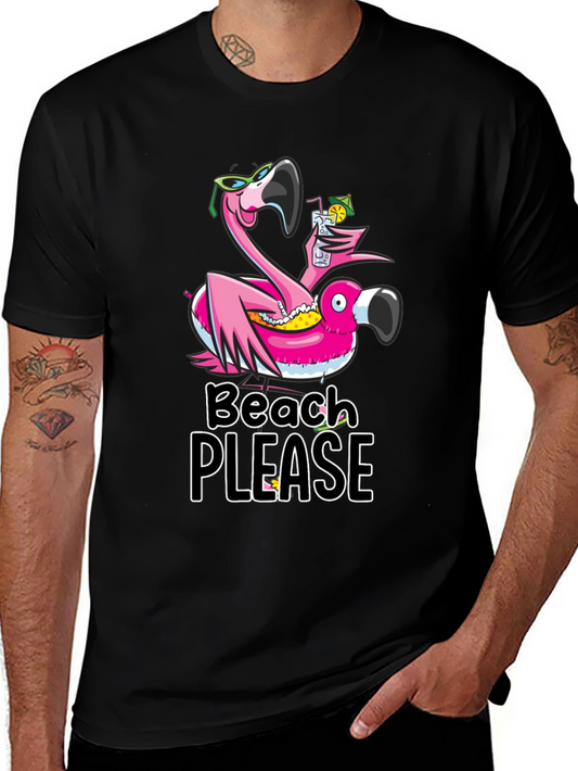 Flamingo Beach Please T-Shirt
