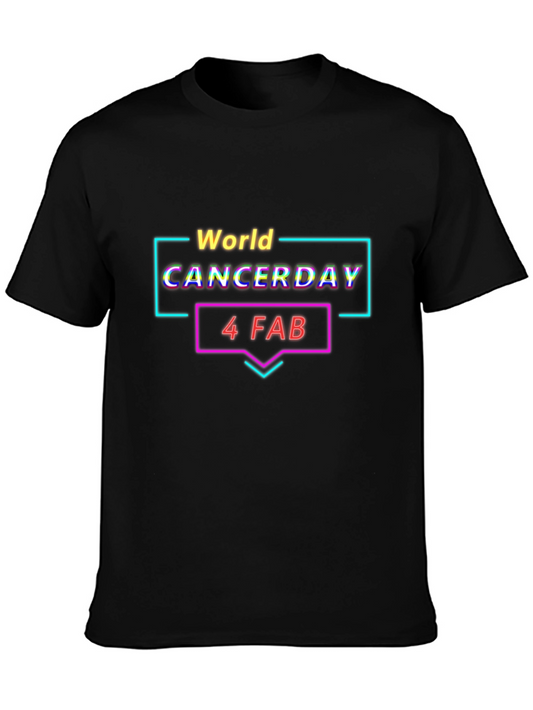 World Cancer Day 4 FAB Black T-Shirt