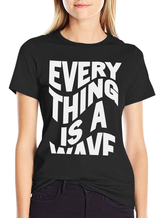 Everything is a Wave Graphic Tee - Black Cotton