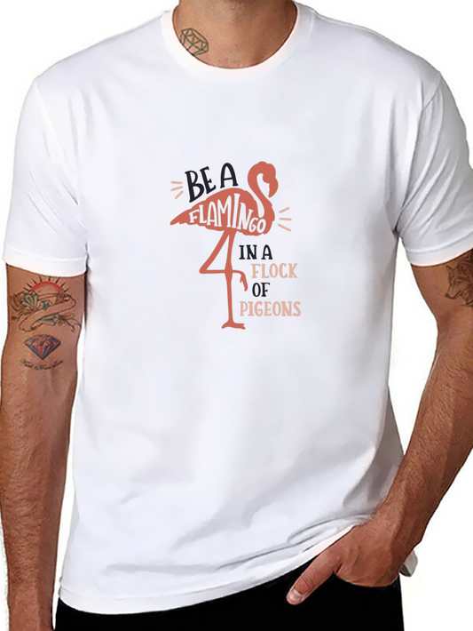 Be a Flamingo Black Graphic Tee