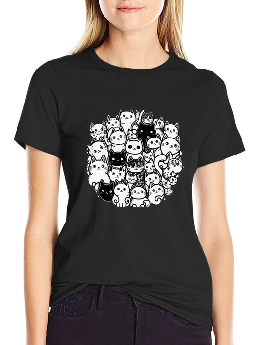 Cat Lover T-Shirt: Whimsical Feline Design