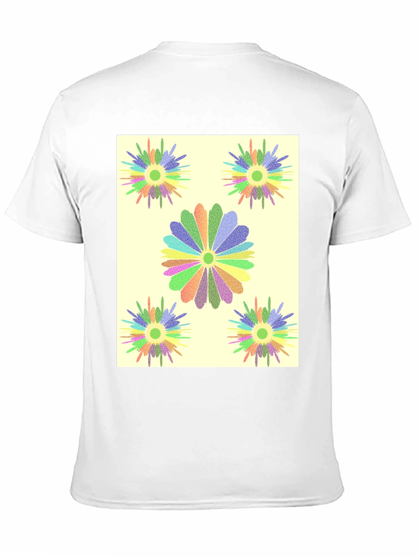 Floral Burst Graphic Tee - Black Cotton T-Shirt