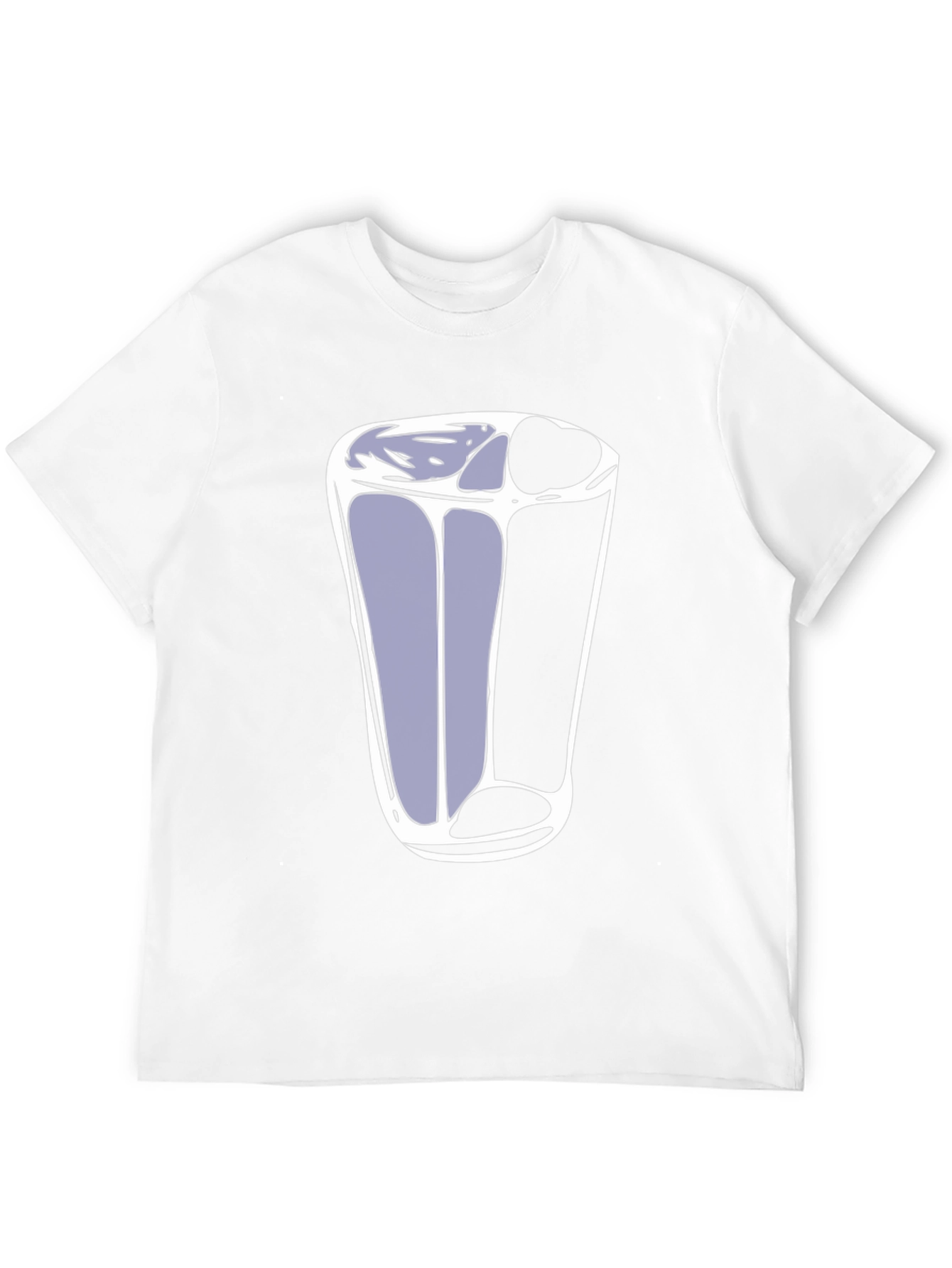 Black T-Shirt with Abstract Glass Print
