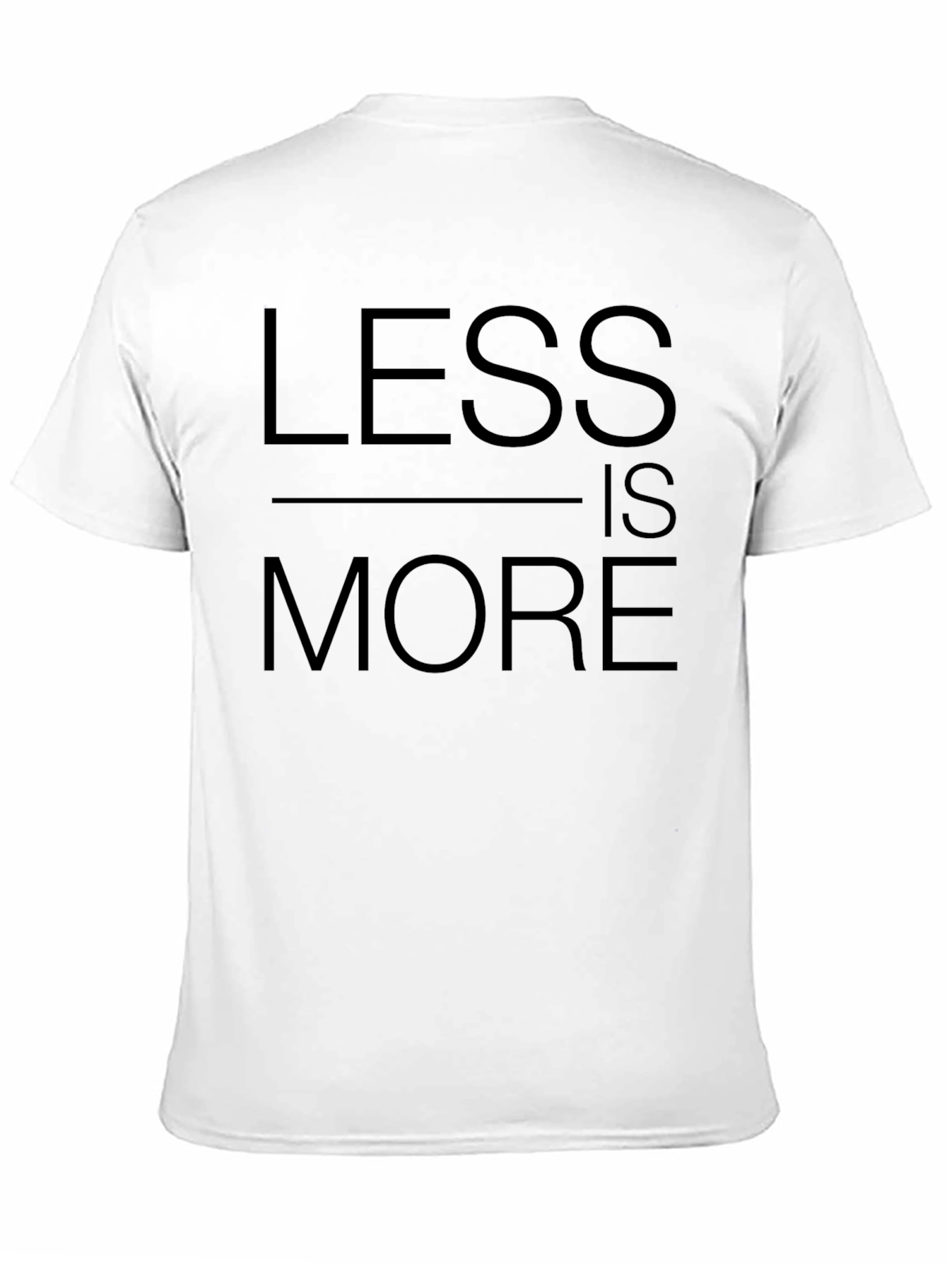 Minimalist Less is More Black T-Shirt