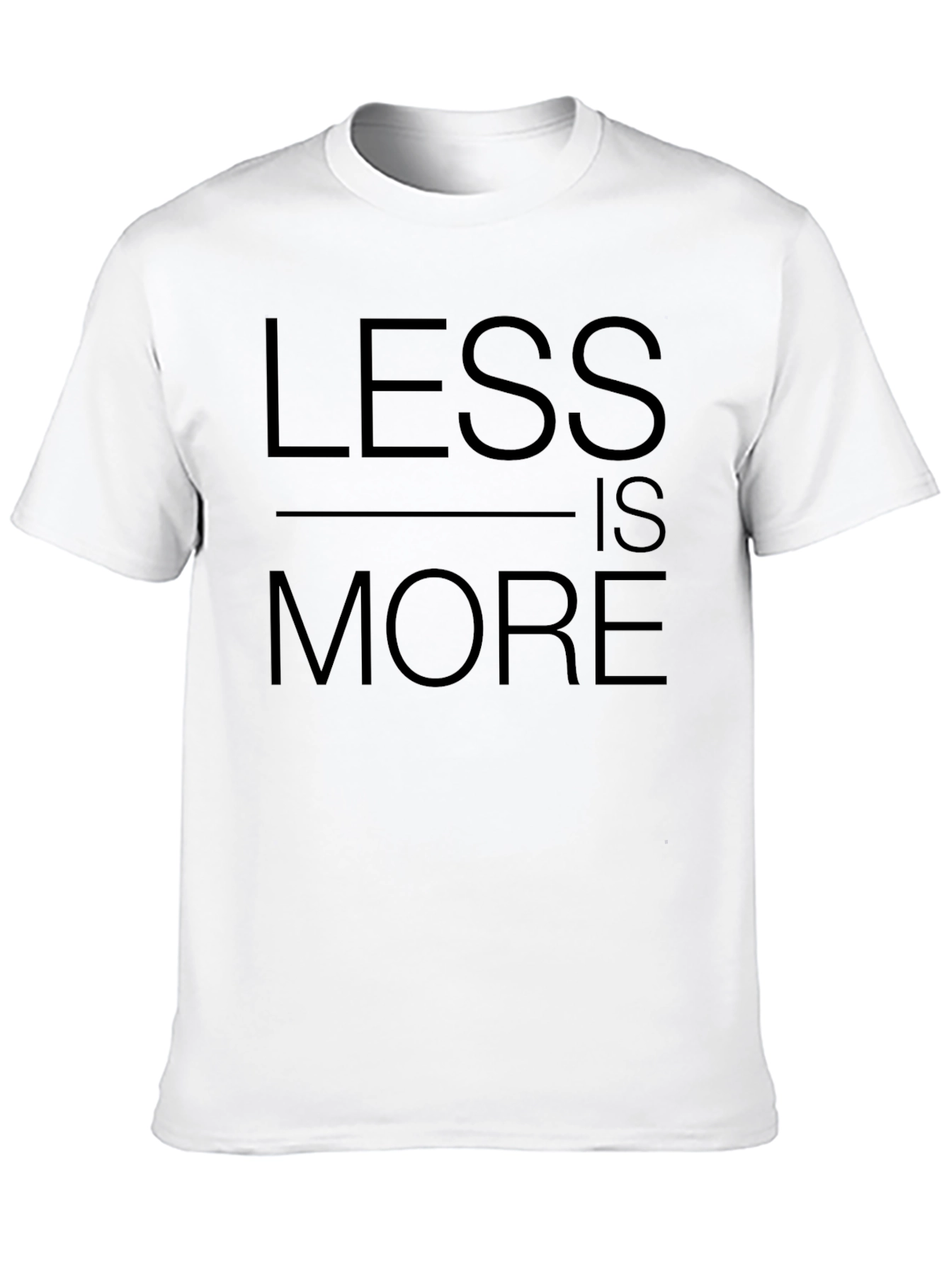 Minimalist Less is More Black T-Shirt