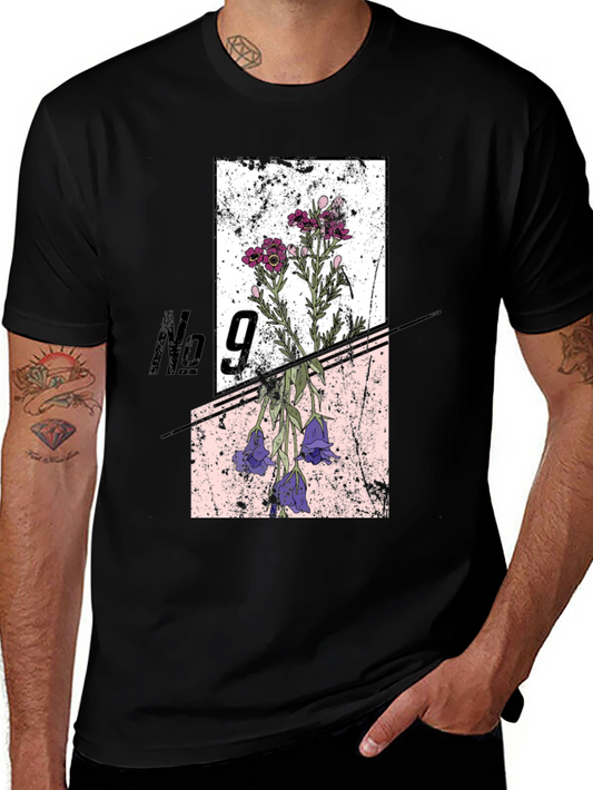 Floral Print T-Shirt - No. 9 Design