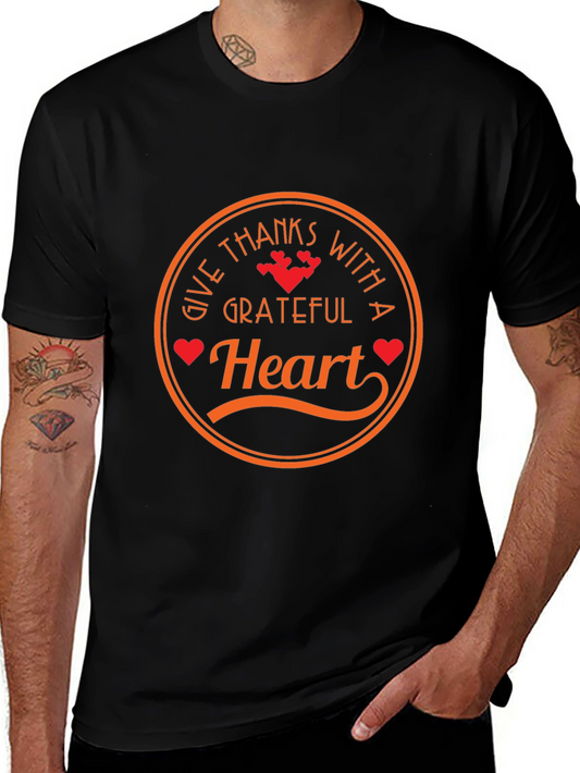 Grateful Heart Graphic Tee - Thanksgiving Apparel