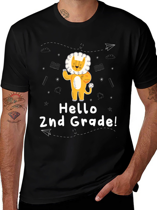 Hello 2nd Grade Lion T-Shirt Back To School