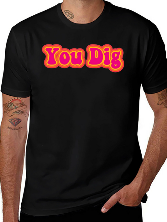 You Dig Retro Graphic Tee - Black