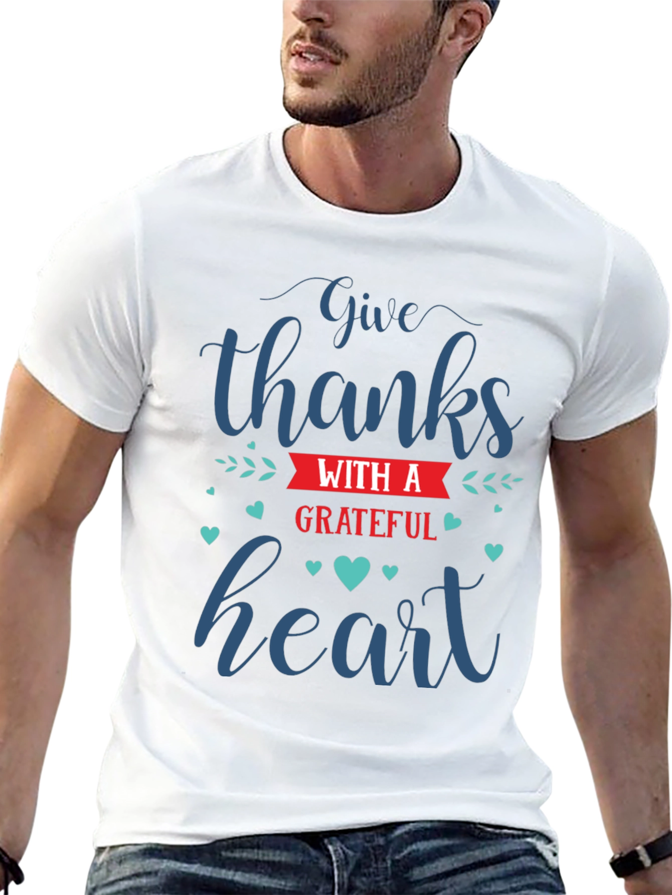 Give Thanks Grateful Heart Graphic T-Shirt