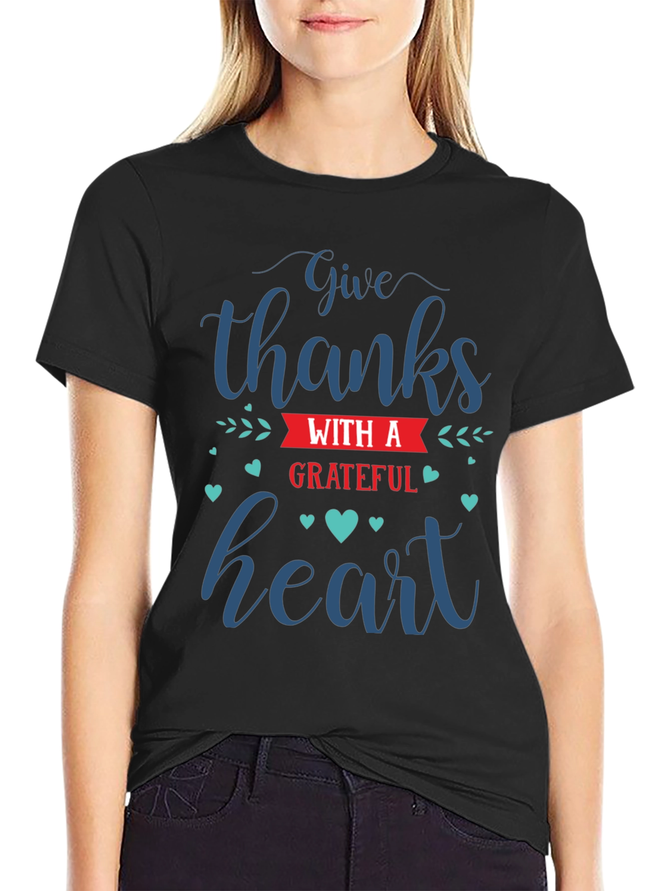 Give Thanks Grateful Heart Graphic T-Shirt