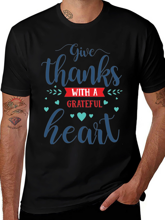 Give Thanks Grateful Heart Graphic T-Shirt