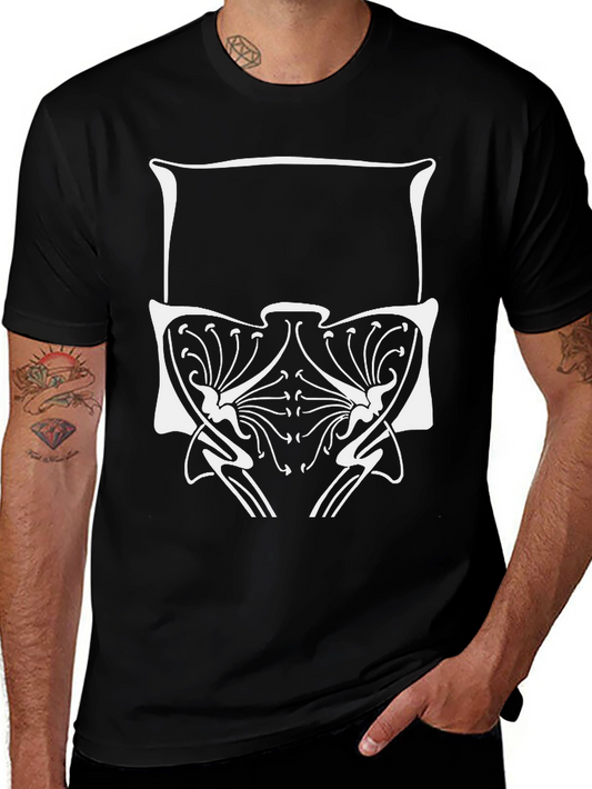 Art Nouveau Graphic Tee - Black