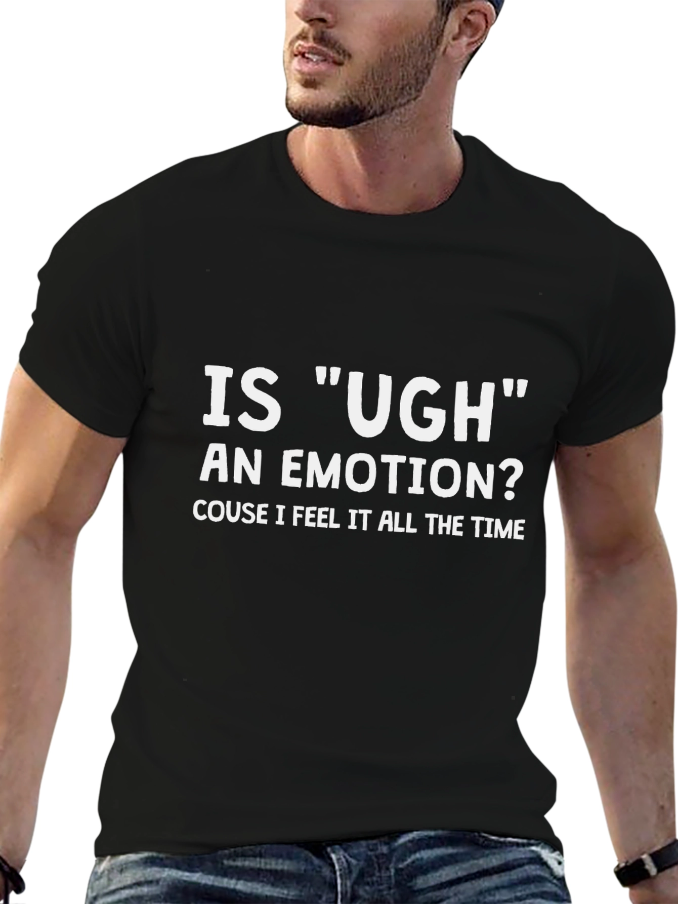Funny Ugh Emotion Graphic T-Shirt