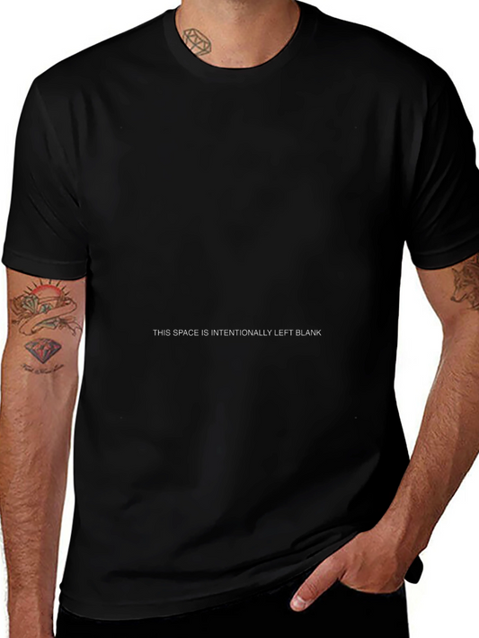 Black T-Shirt: Intentionally Blank Space