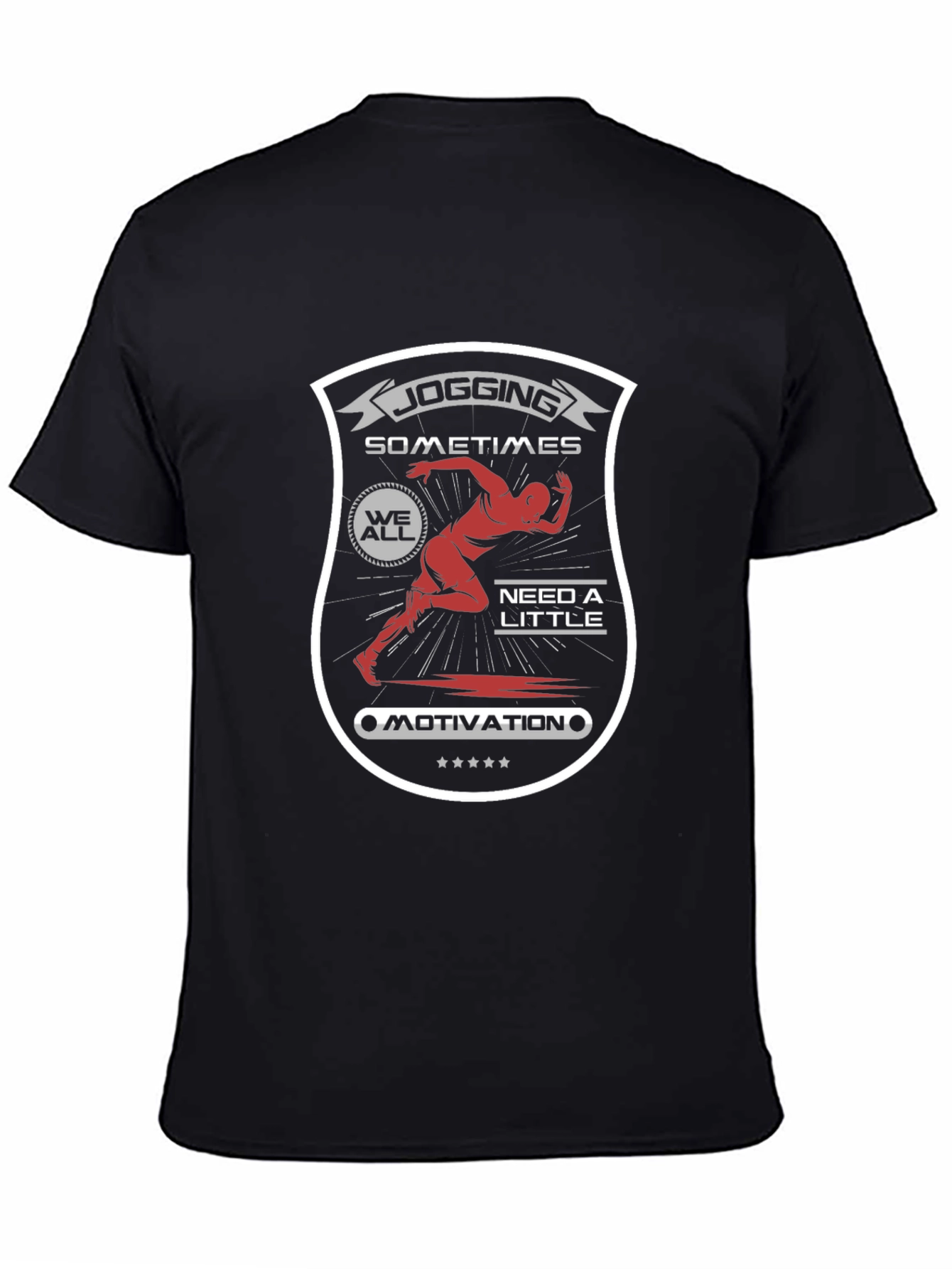 Jogging Motivation Graphic T-Shirt - Unisex Black Tee