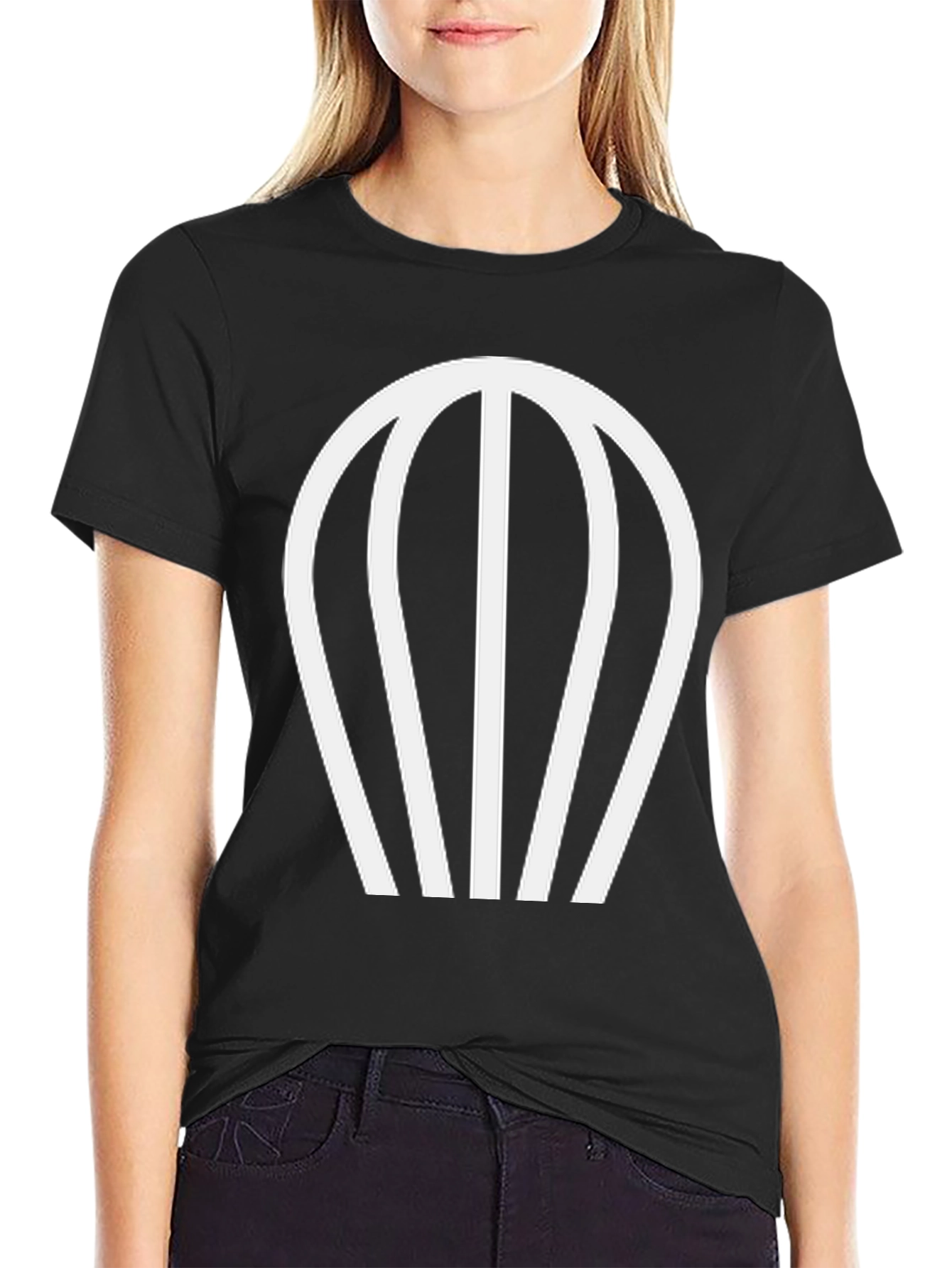 Modern Parachute Graphic Black T-Shirt