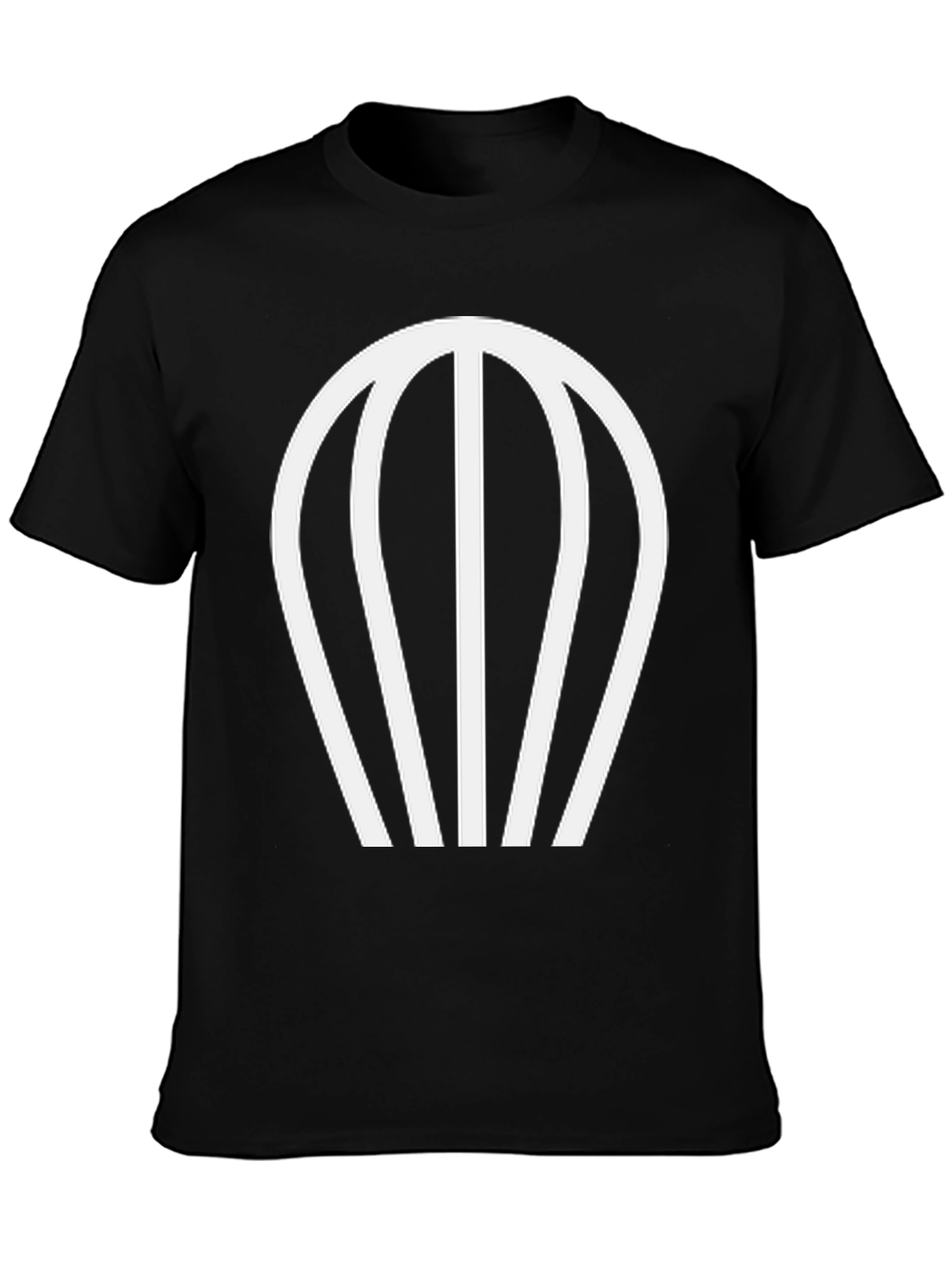 Modern Parachute Graphic Black T-Shirt