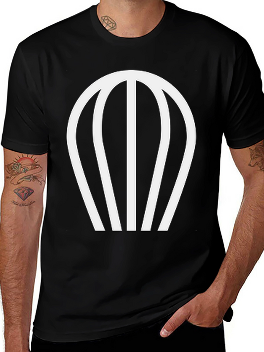 Modern Parachute Graphic Black T-Shirt