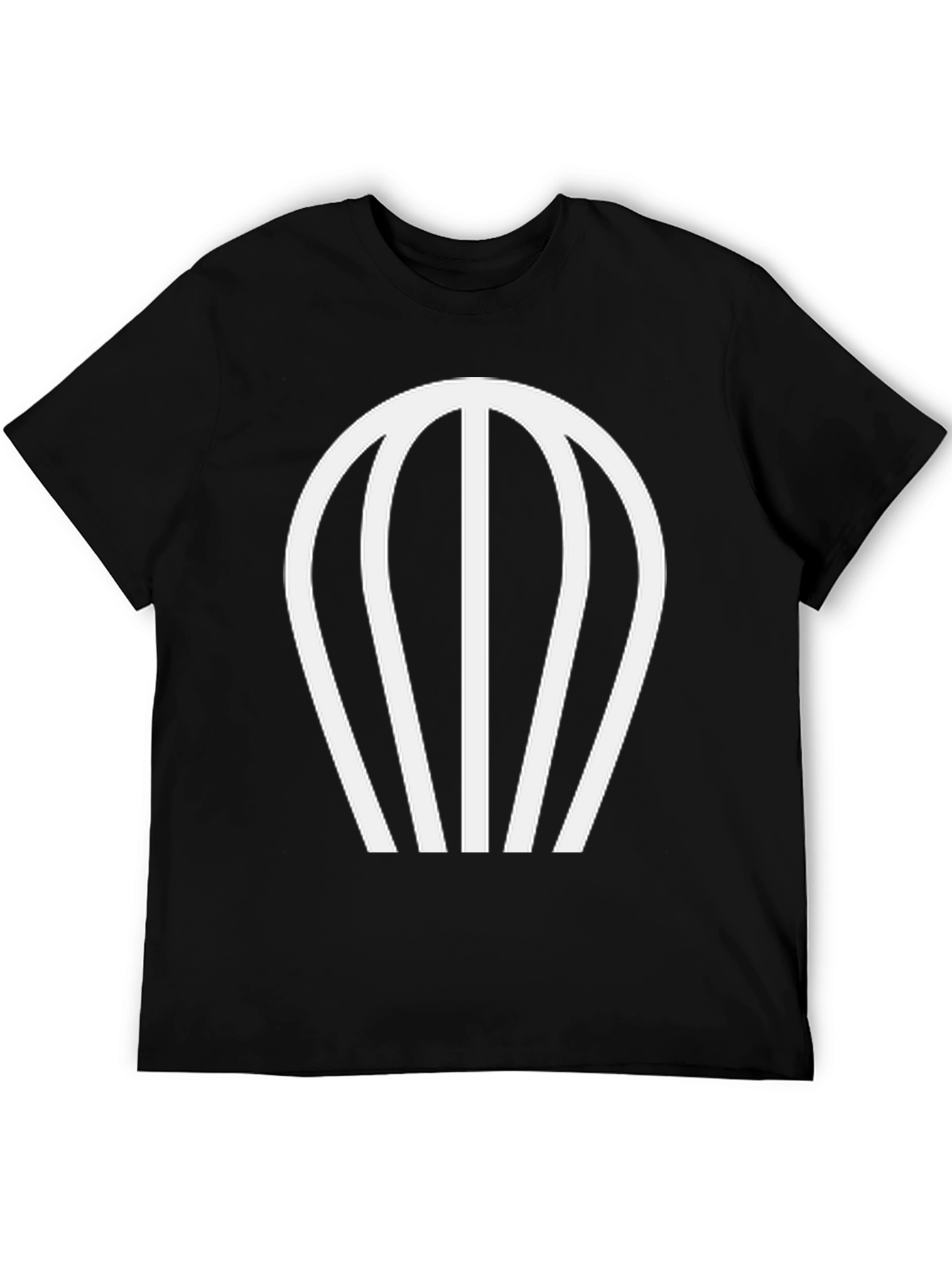 Modern Parachute Graphic Black T-Shirt