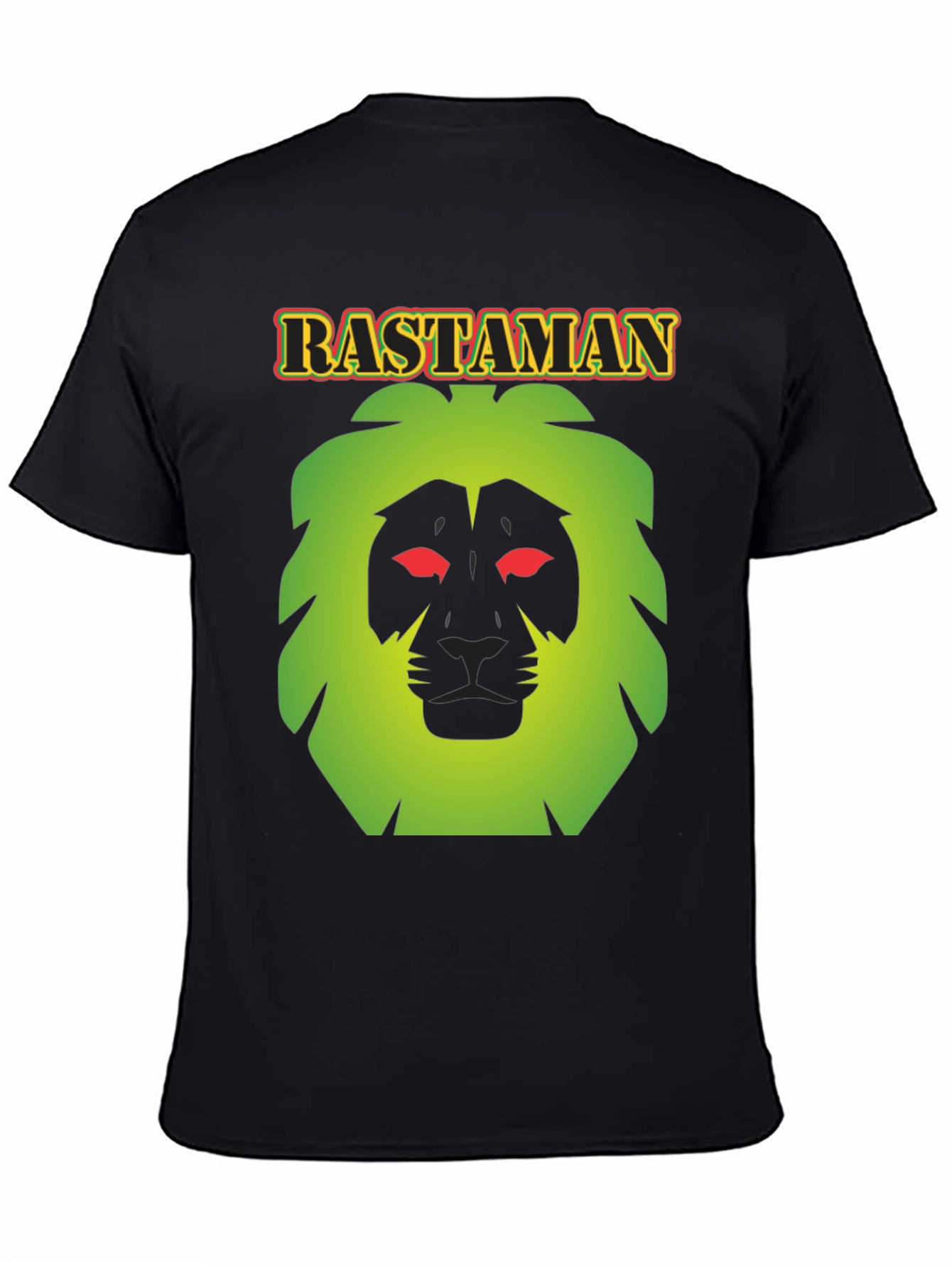 Rastaman Lion Graphic Black T-Shirt