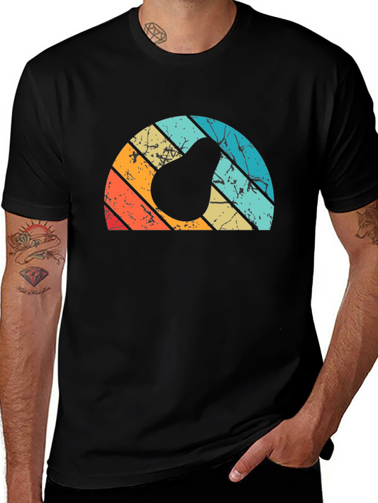 Retro Avocado Graphic T-Shirt - Black