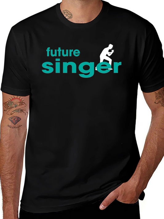 Future Singer Graphic Tee - Black Cotton T-Shirt