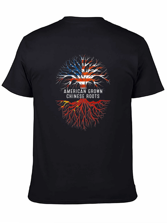 American Grown Chinese Roots Graphic Tee