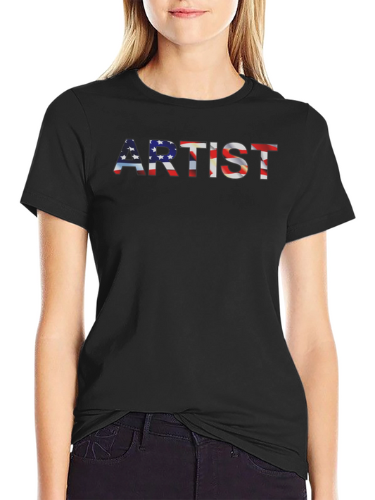 Artist USA Flag Graphic Tee - Patriotic Style