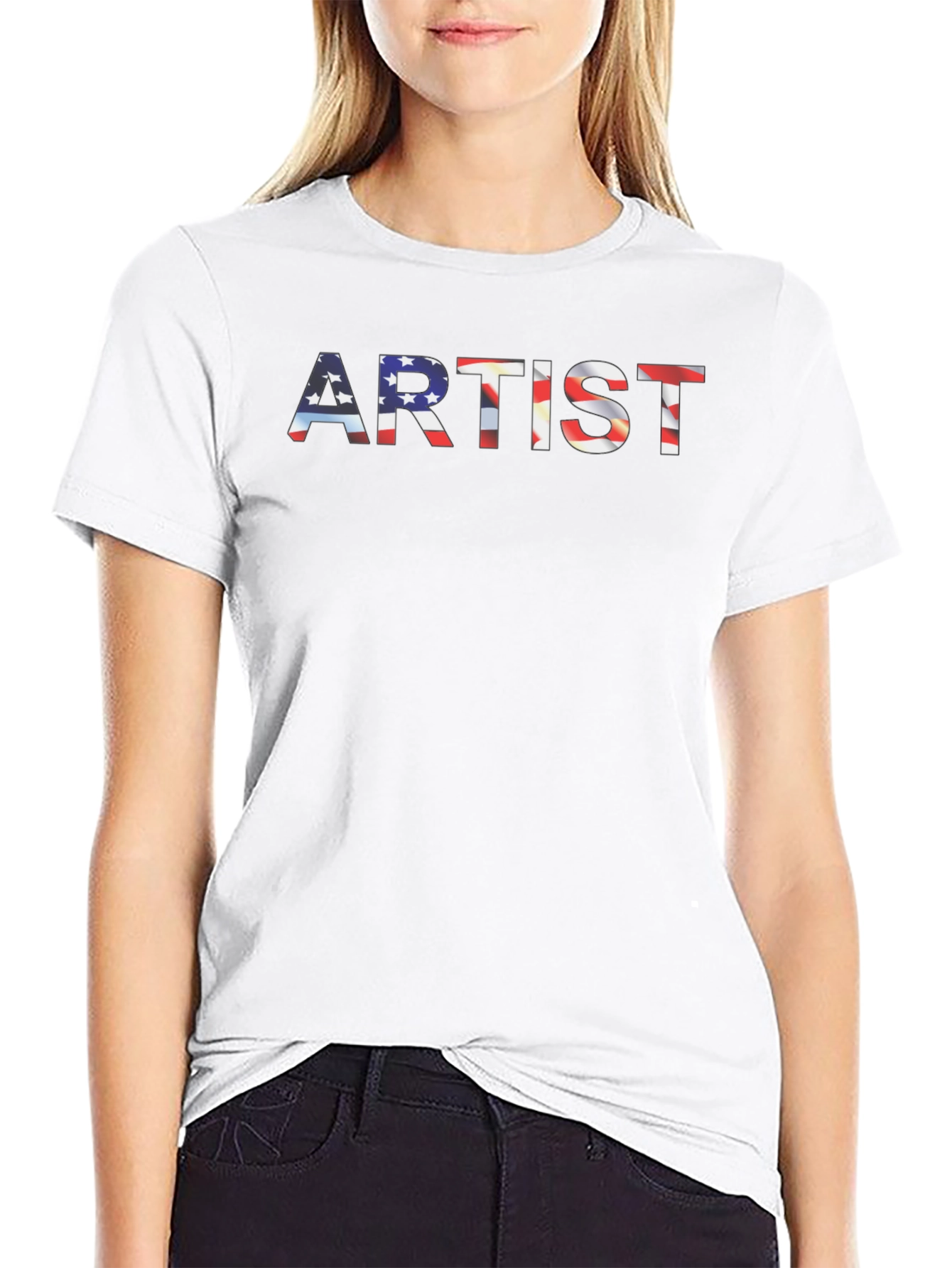 Artist USA Flag Graphic Tee - Patriotic Style