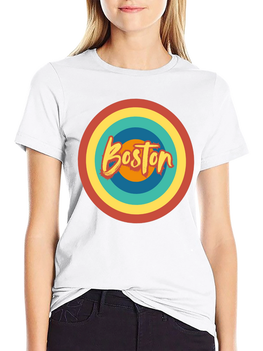 Retro Boston Graphic Tee - Stylish City Pride Shirt