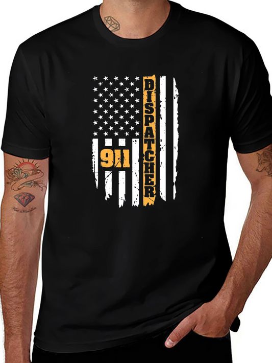 Dispatcher Flag T-Shirt - 911 Support Tee