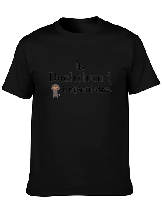 Dachshund Spirit Animal Graphic Tee - Black