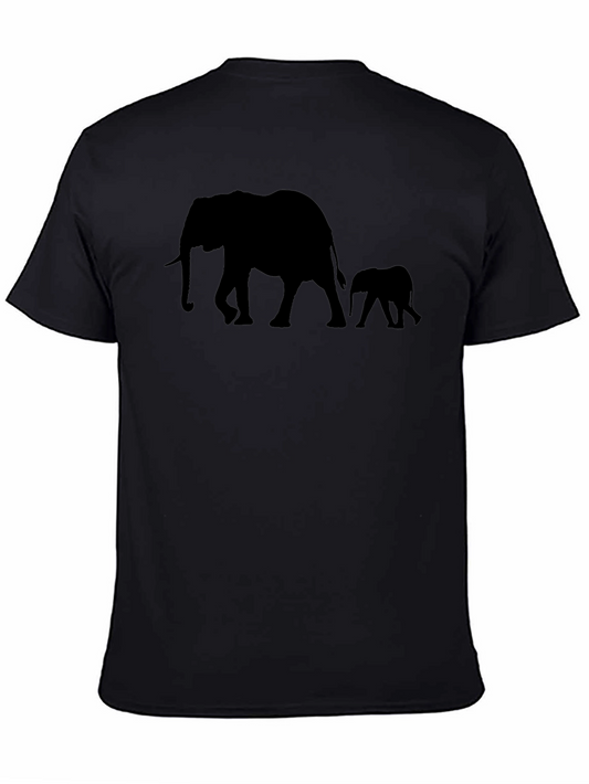 Elephant Family Silhouette Graphic Tee