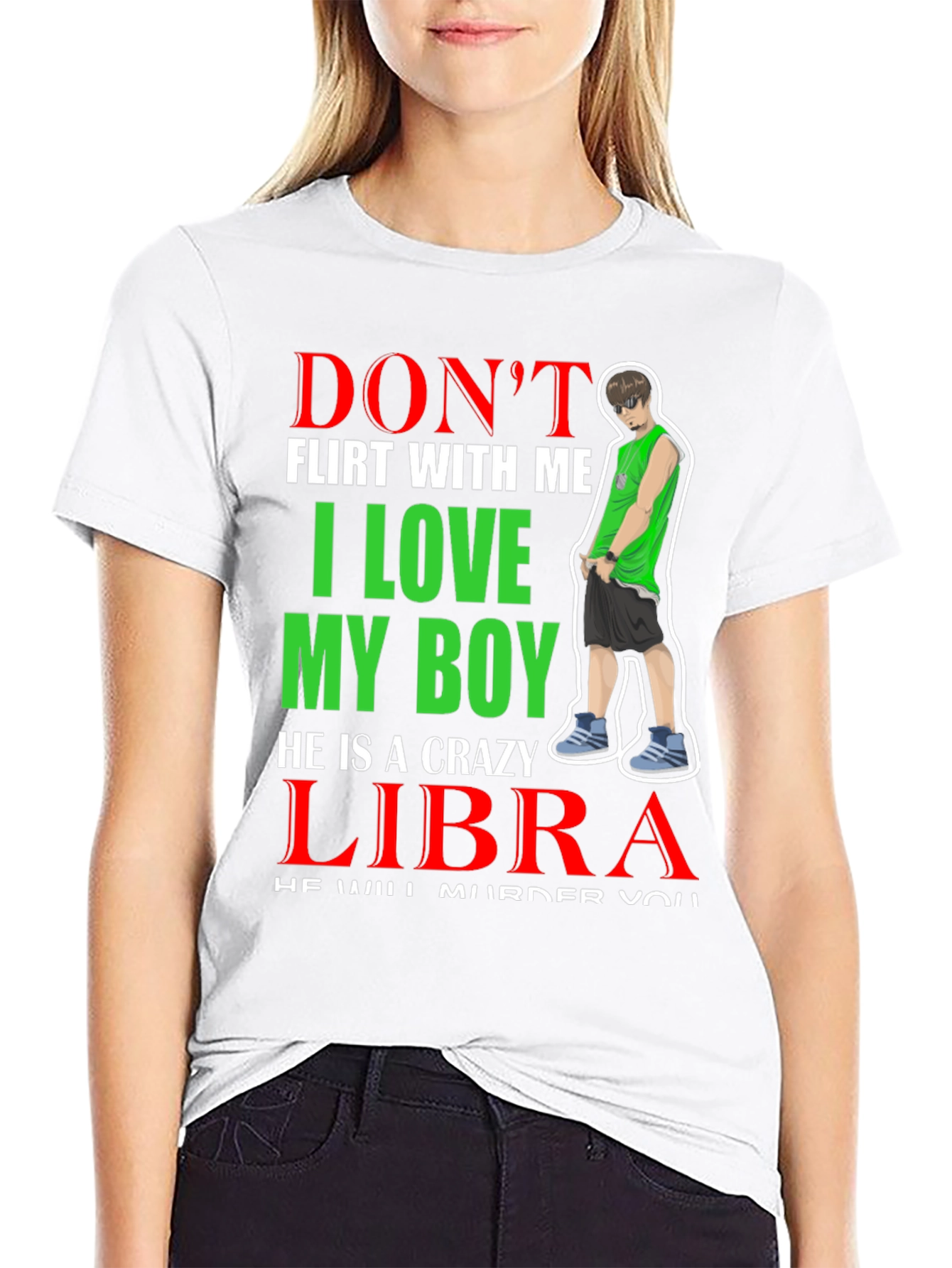 Dont Flirt T-Shirt - I Love My Libra Boy
