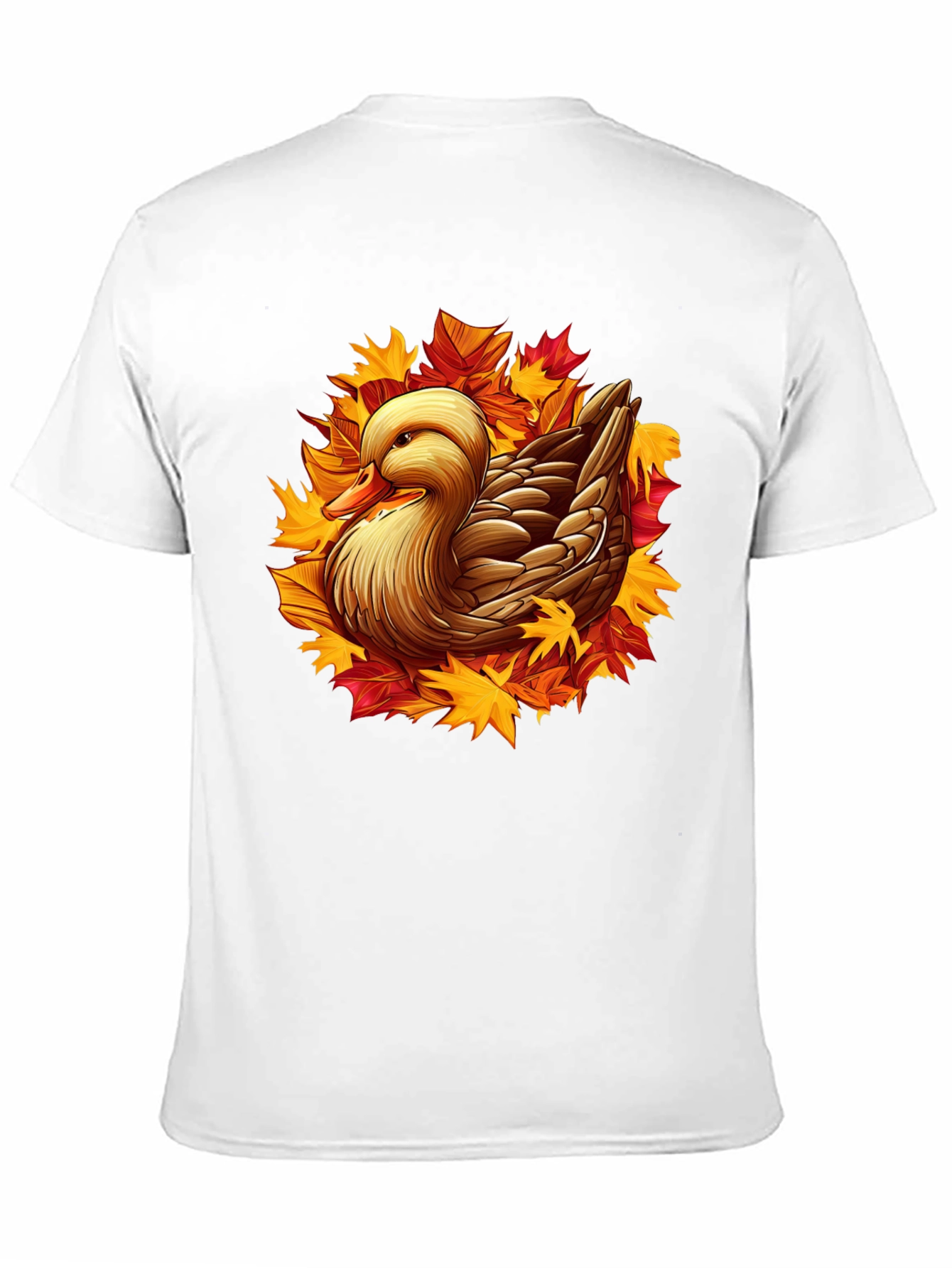 Autumn Duck Graphic T-Shirt - Black