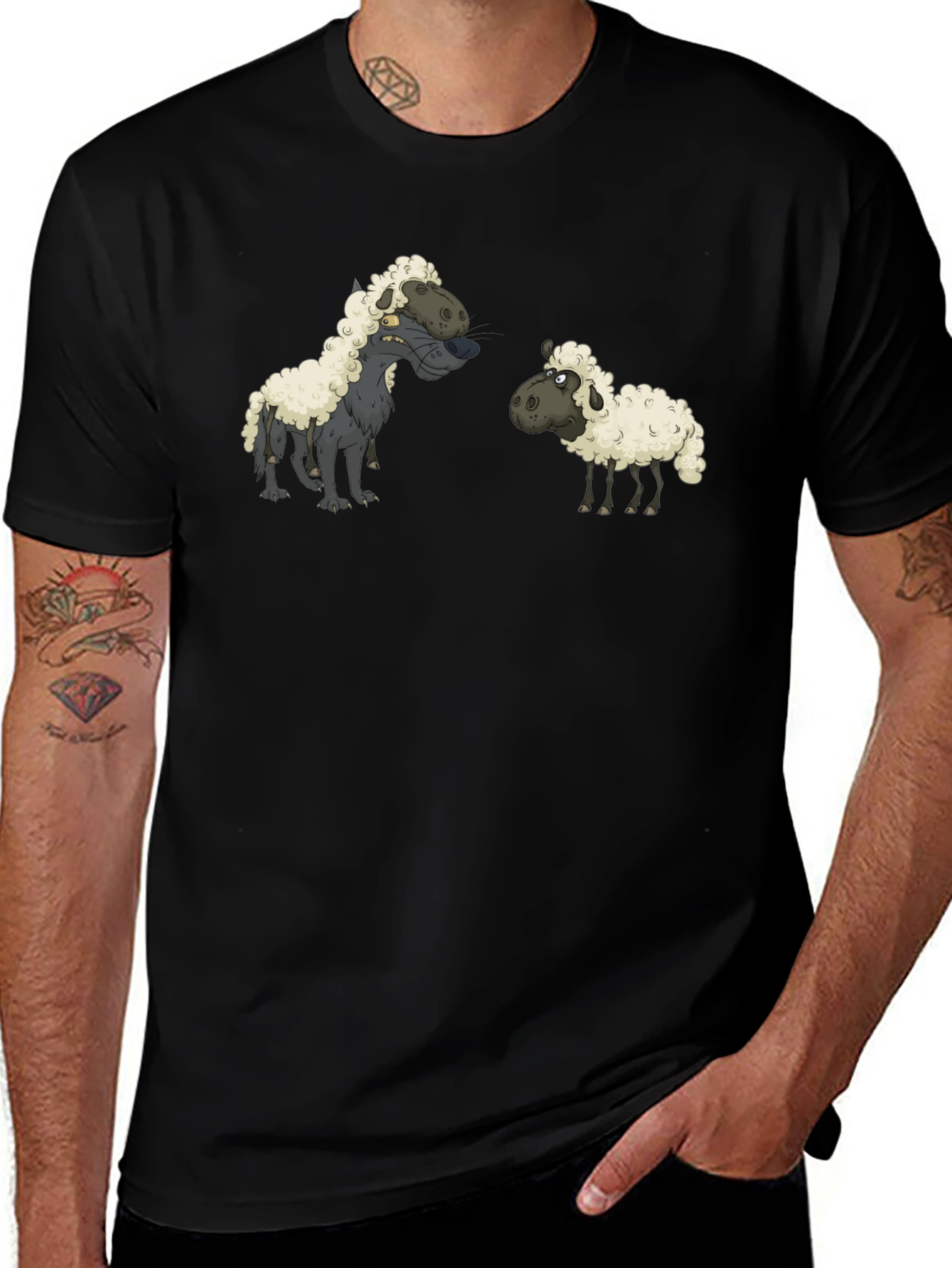 Wolf in Sheeps Clothing Black T-Shirt
