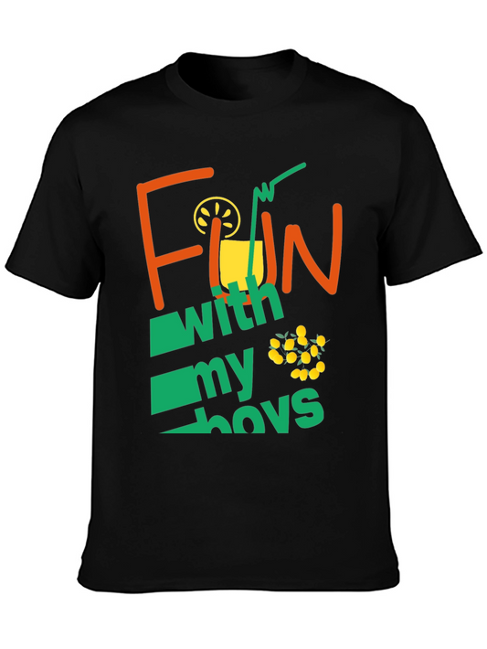 Fun with my boys Tee - Black