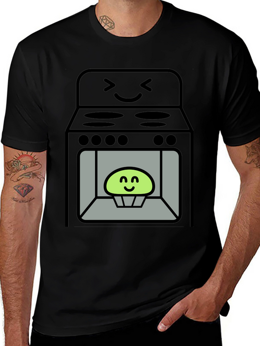 Funny Cartoon Oven Cooking T-Shirt