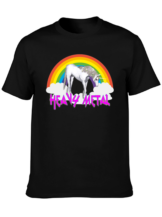Heavy Metal Unicorn T-Shirt - Rainbow Graphic Tee