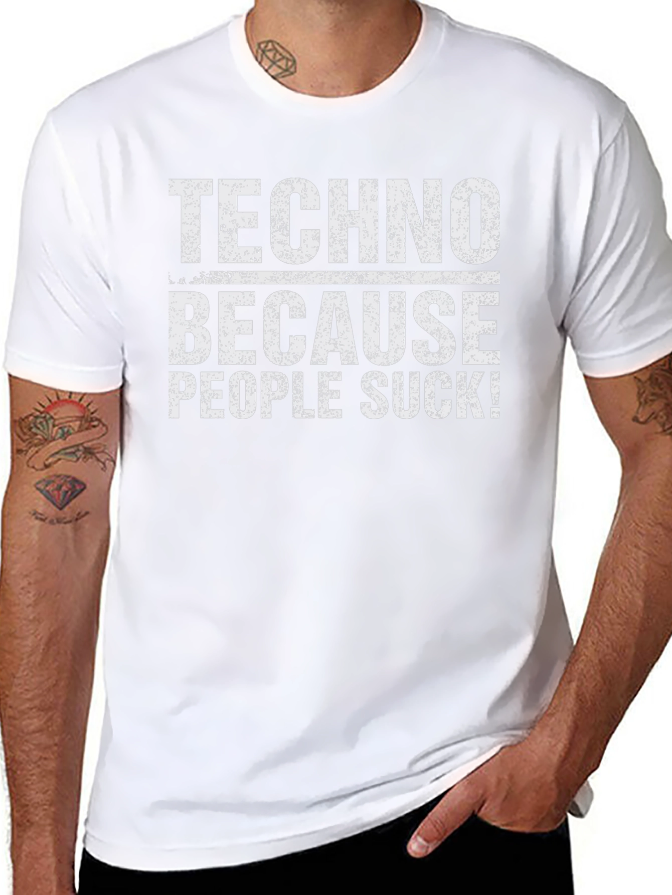 Techno Because People Suck! T-Shirt