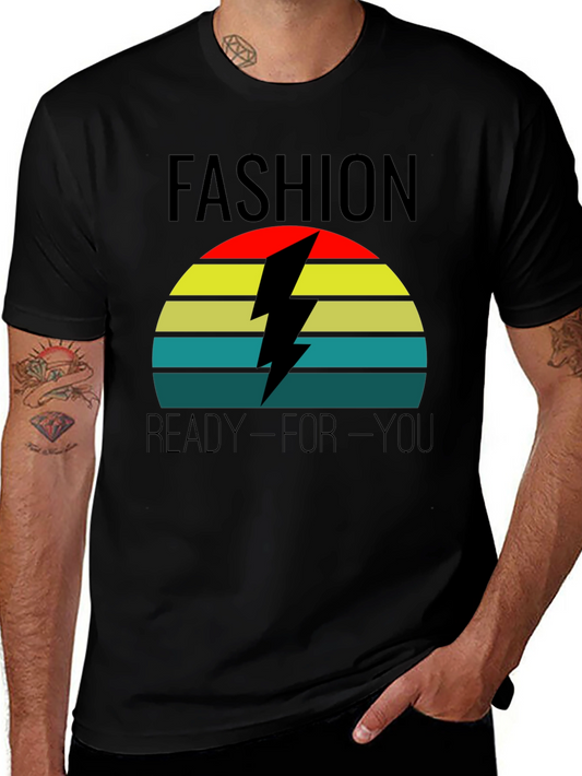 Retro Fashion T-Shirt - Lightning Bolt Design