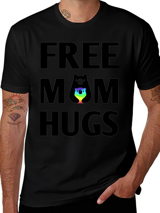 Free Mom Hugs T-Shirt - Pride Bear Design