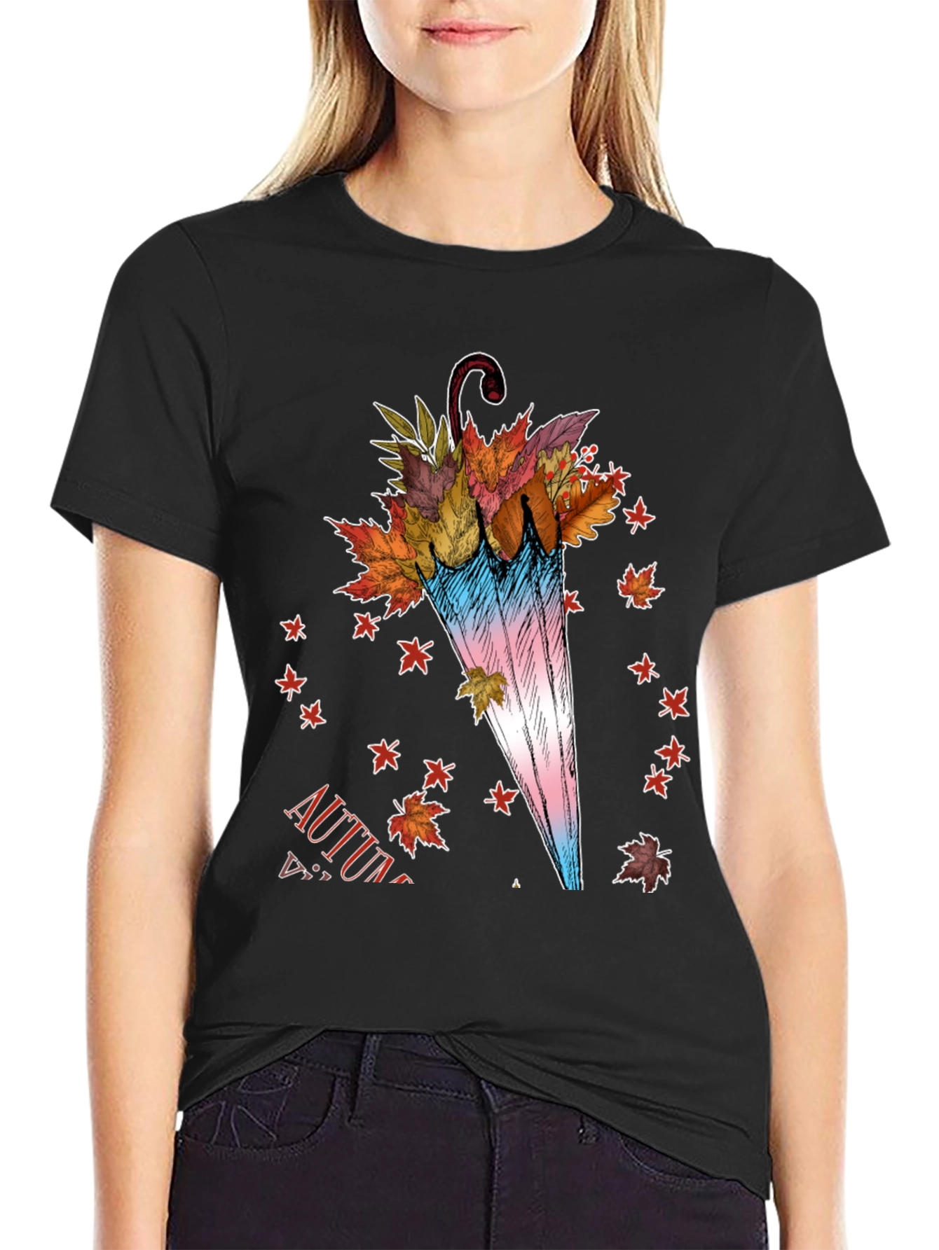 Autumn Leaves Umbrella T-Shirt
