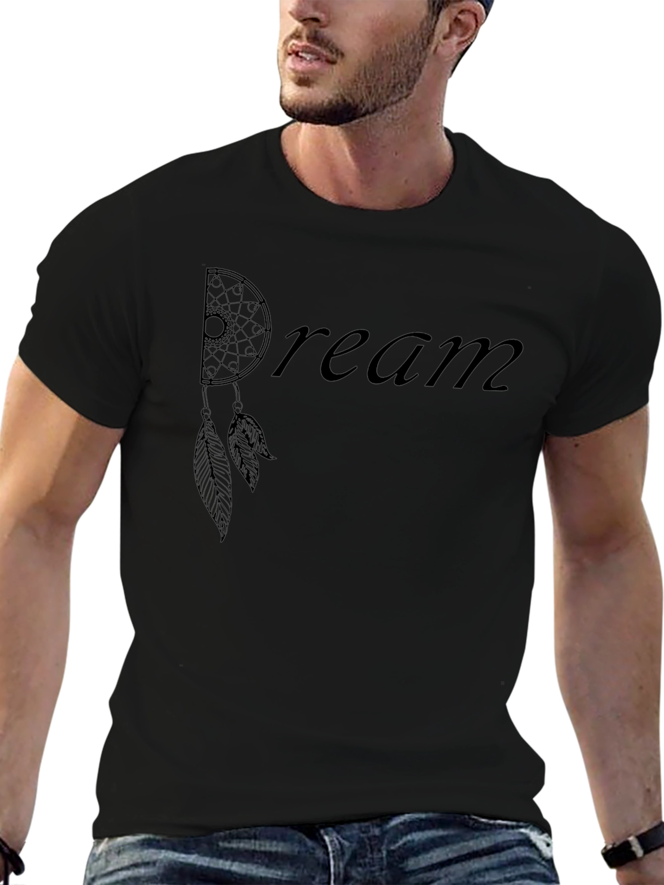 Dream Catcher Graphic Black T-Shirt