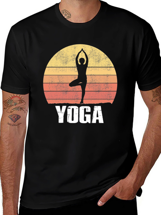 Yoga Sunset Graphic T-Shirt
