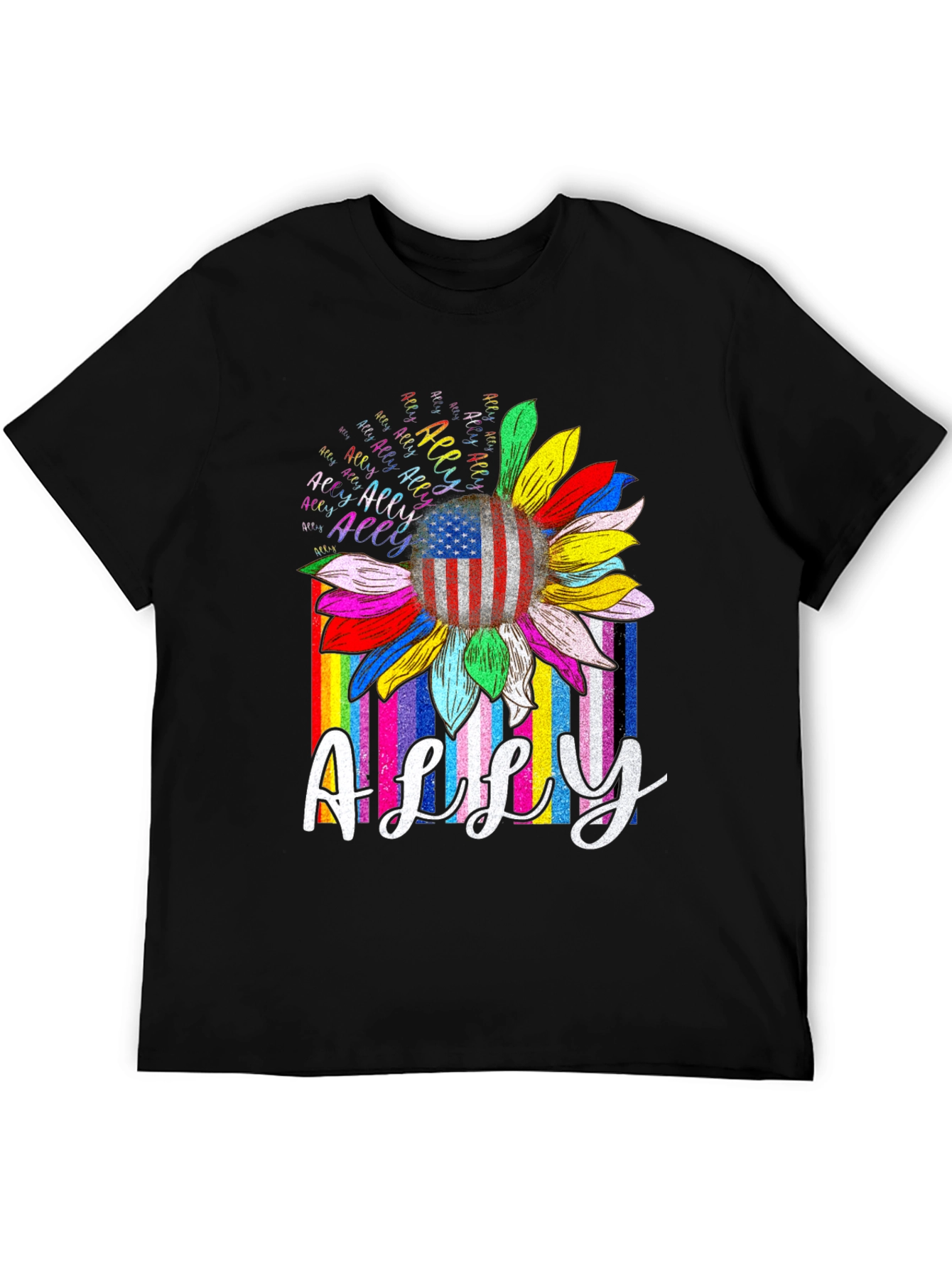 Ally Pride Rainbow Sunflower Tee