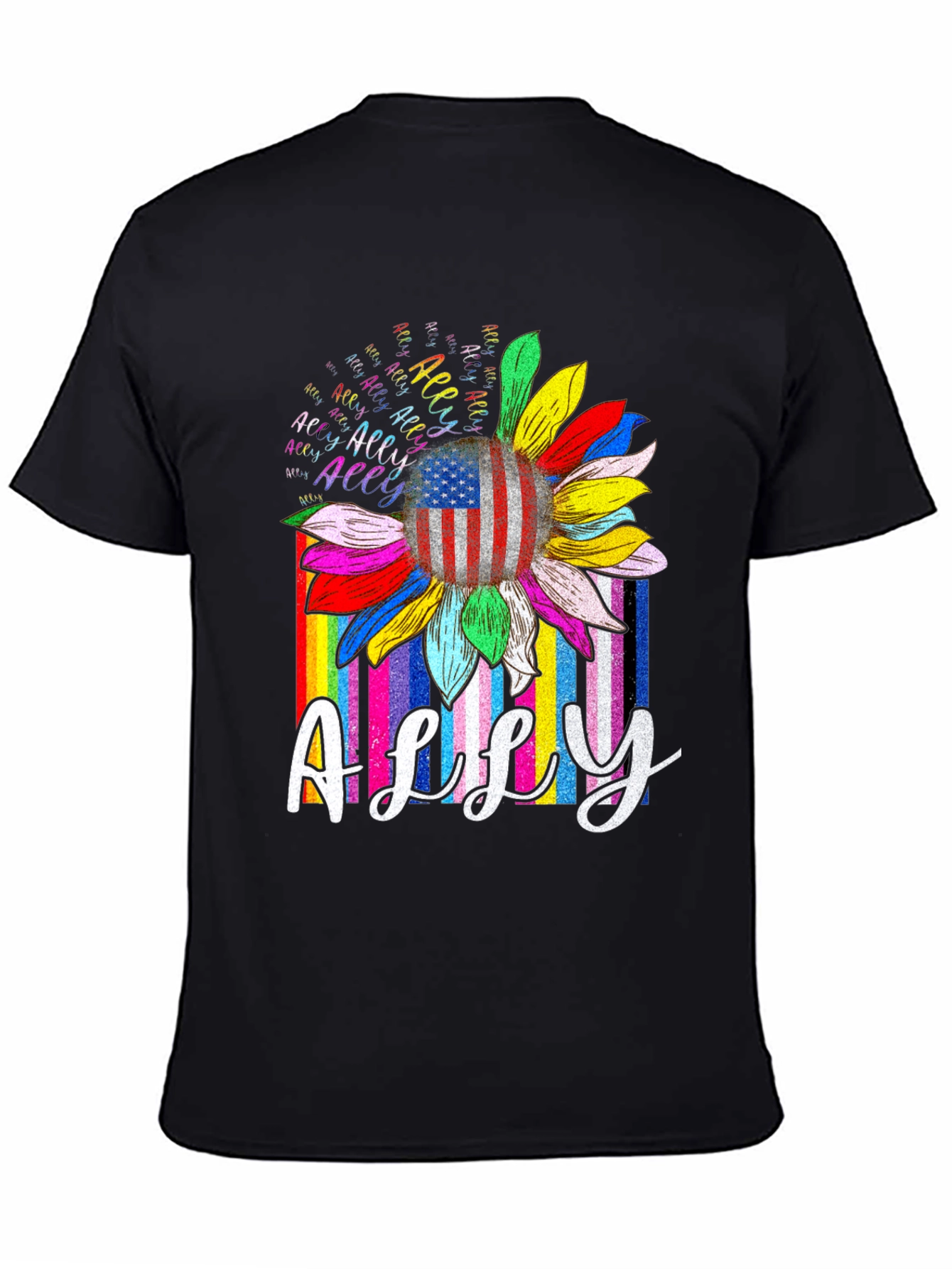 Ally Pride Rainbow Sunflower Tee