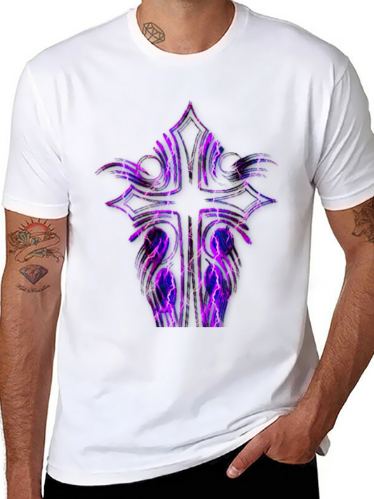 Electric Purple Cross Graphic Tee